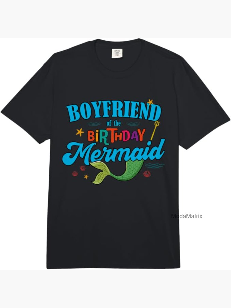 Mermaid Birthday Family Matching Heavyweight Tee